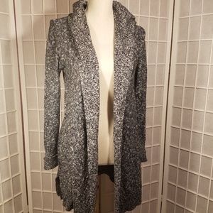 Long hooded cardigan